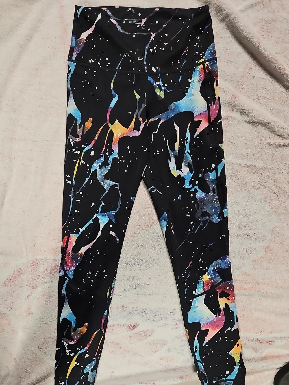 Feed Me Fight Me Black Galaxy Splash Leggings